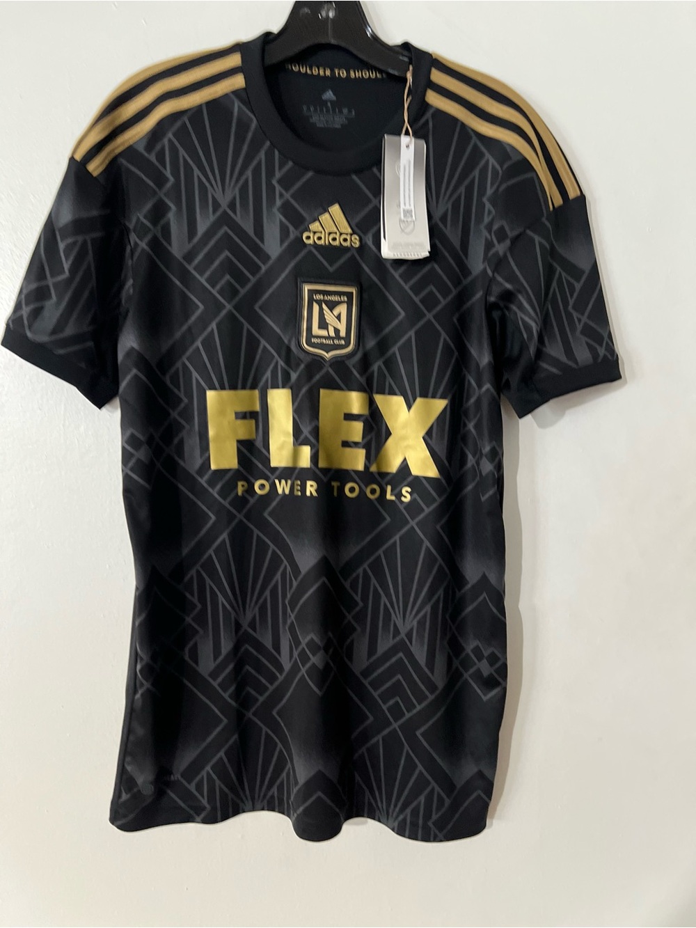adidas Los Angeles FC Black and Gold Team Jersey Sz S